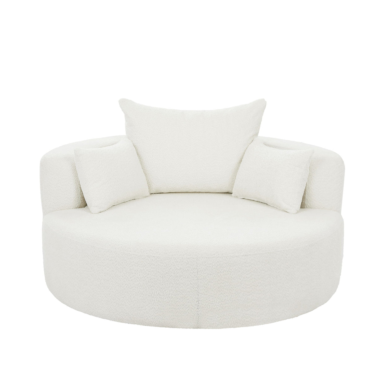 360° Swivel Chair Accent Barrel Chair With Removable Pillows