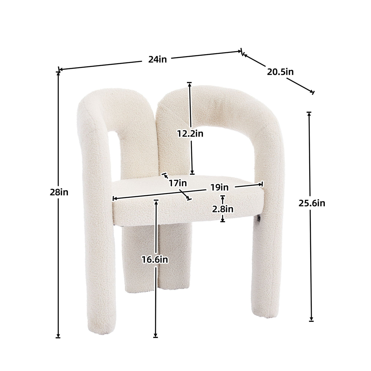 Coolmore Contemporary Designed Accent / Dining Chair With Armrests