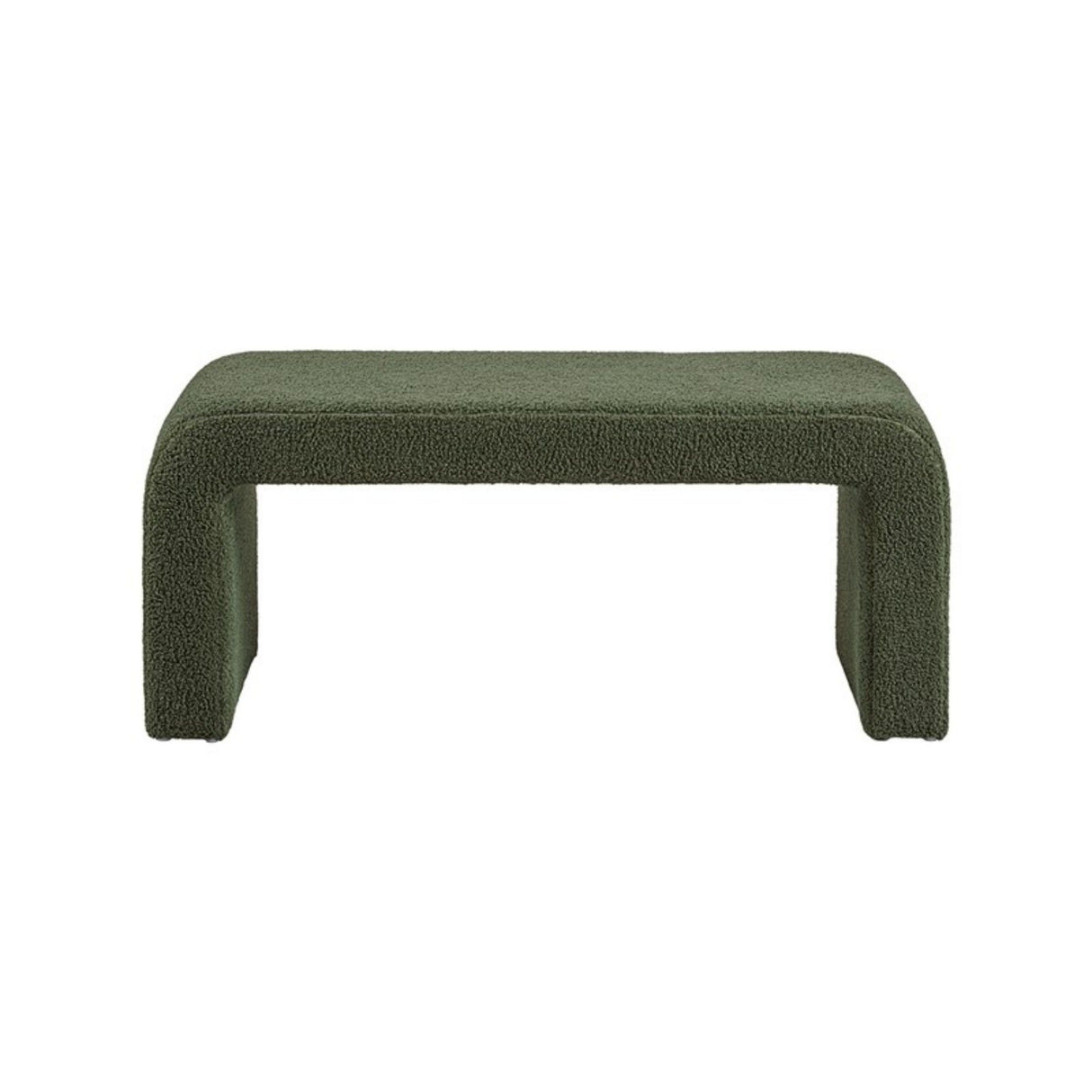 Modern Contemporary Boucle Waterfall Bench
