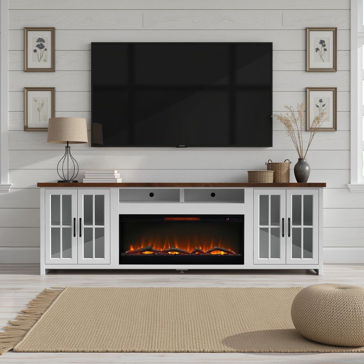 Hampton - Fireplace TV Stand Console
