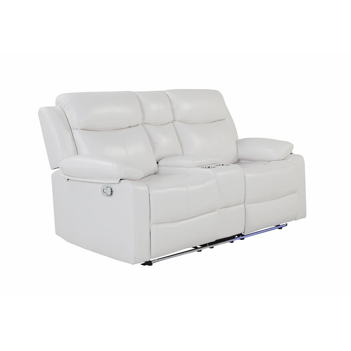 Blanche - Console Reclining Loveseat With LED Lights And Speakers