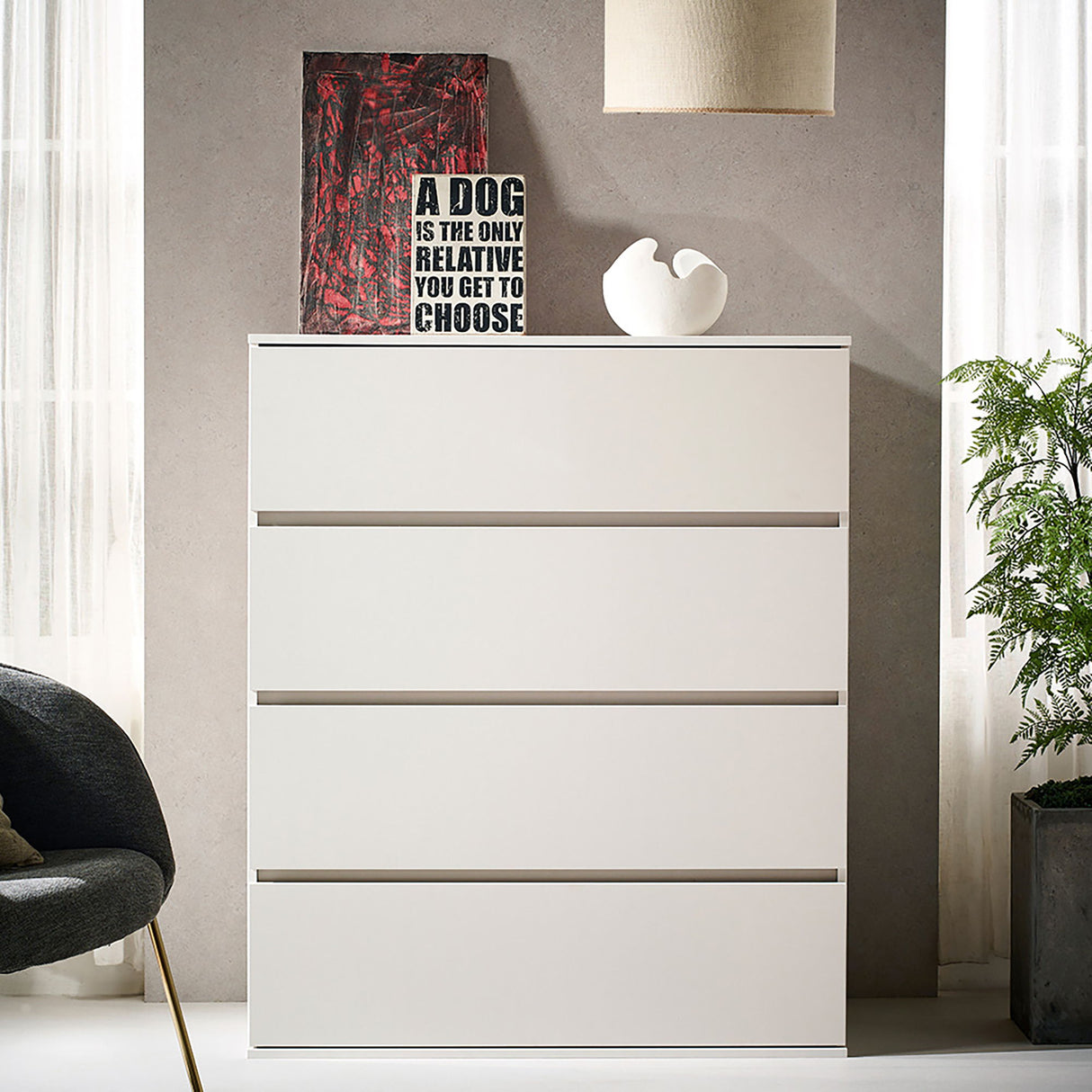 Liv - 4 Drawer Contemporary Wood Chest