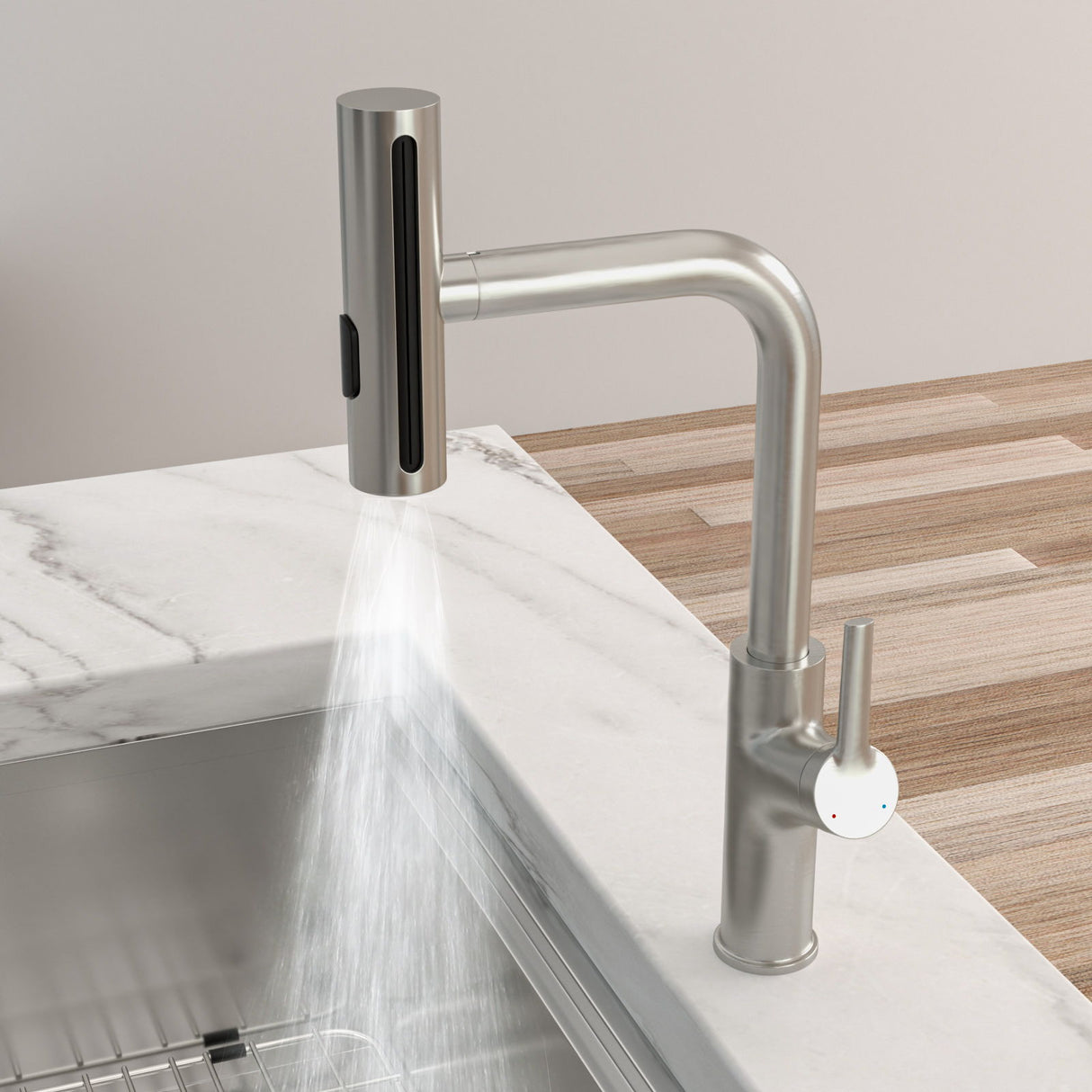 360° Pull Down Kitchen Faucet With 4 Spray Modes