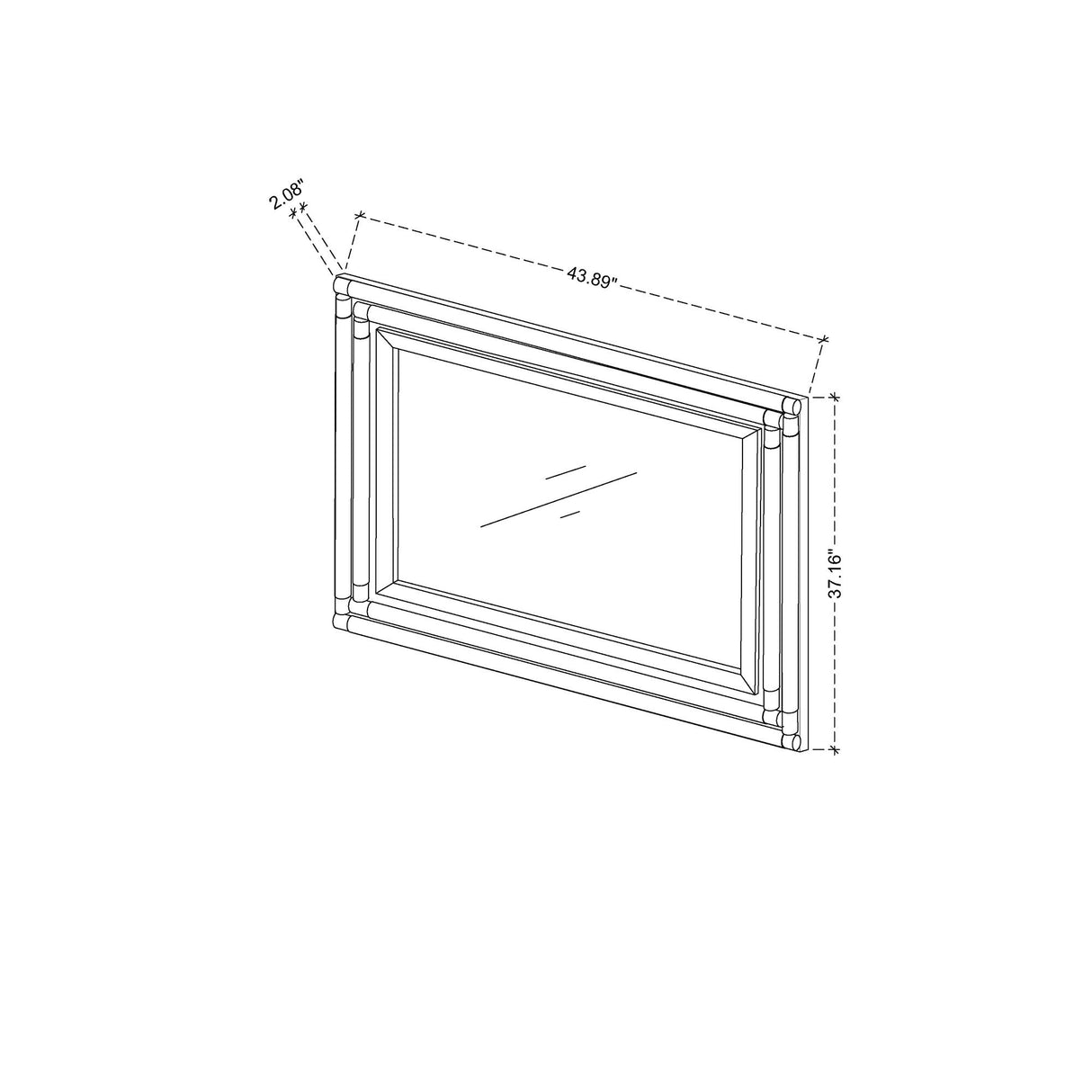 Laura - Mirror With LED Light And Sleek Frame - Silver