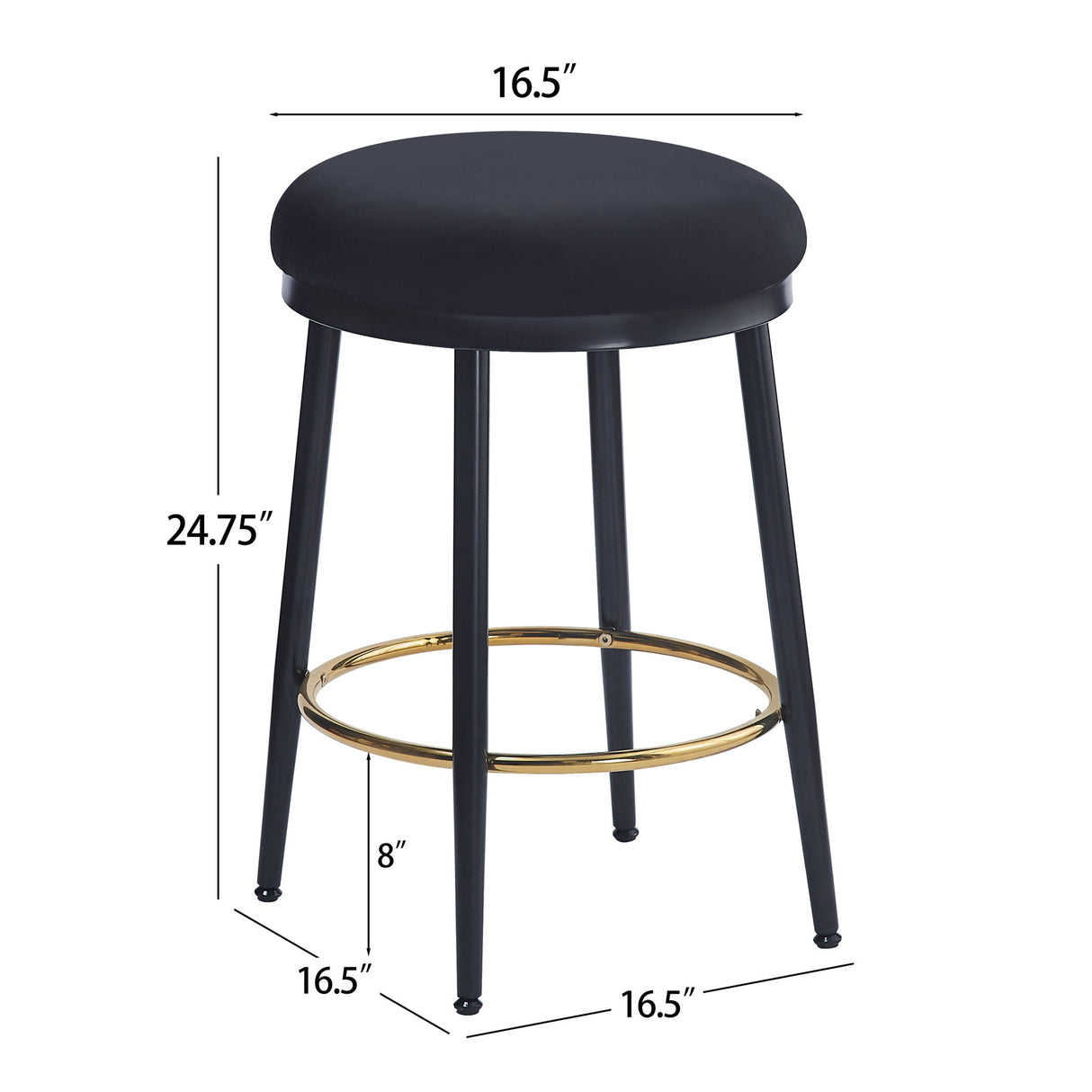 Stylish Design Counter Stools (Set of 2)