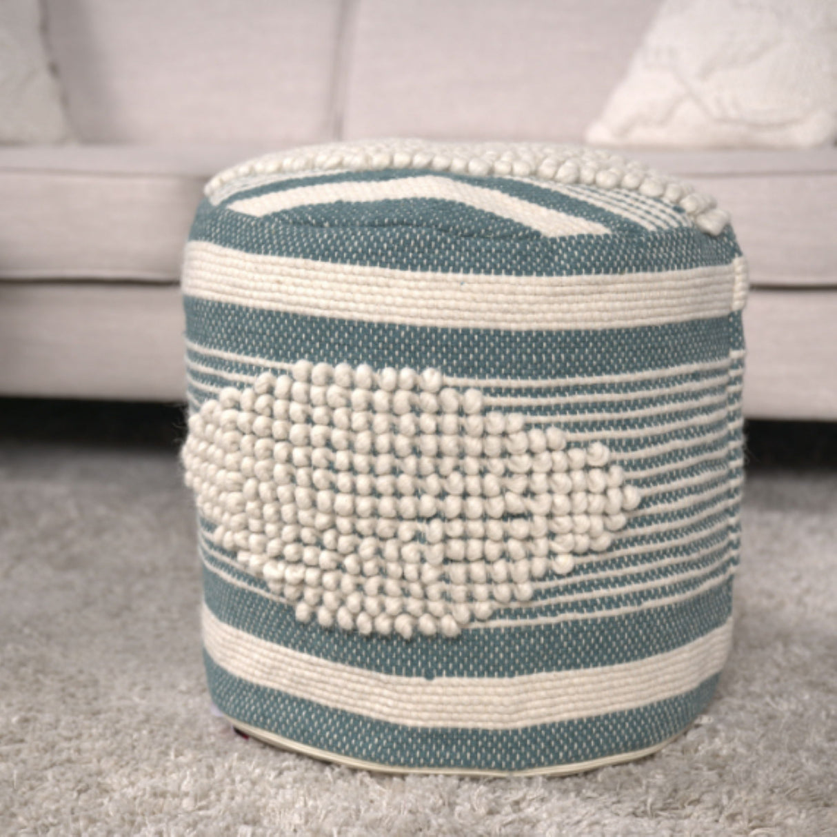 Diamond - Handcrafted Cylindrical Pouf