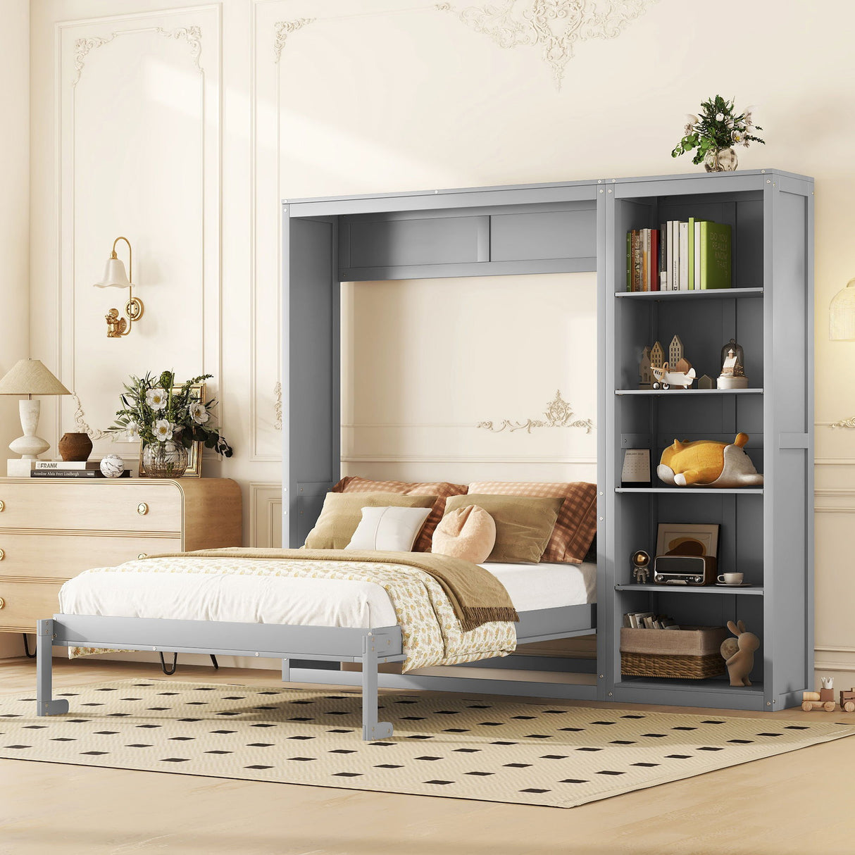 Multifunction Murphy Wall Bed With Shelves