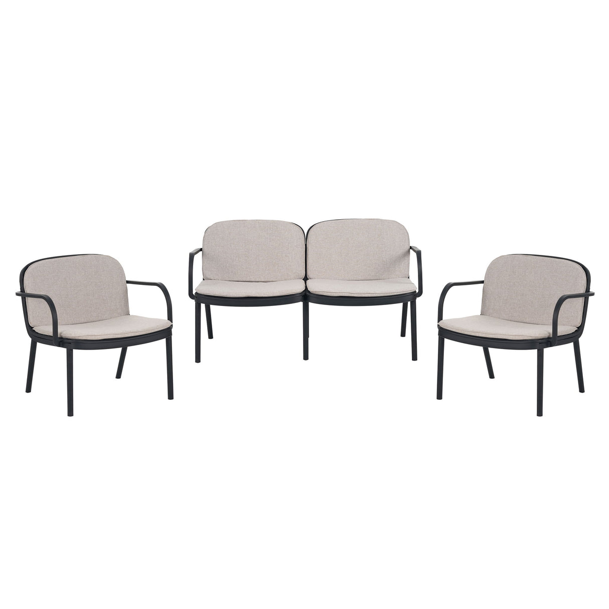 Luna - Outdoor Patio 3 Pieces Chat Set