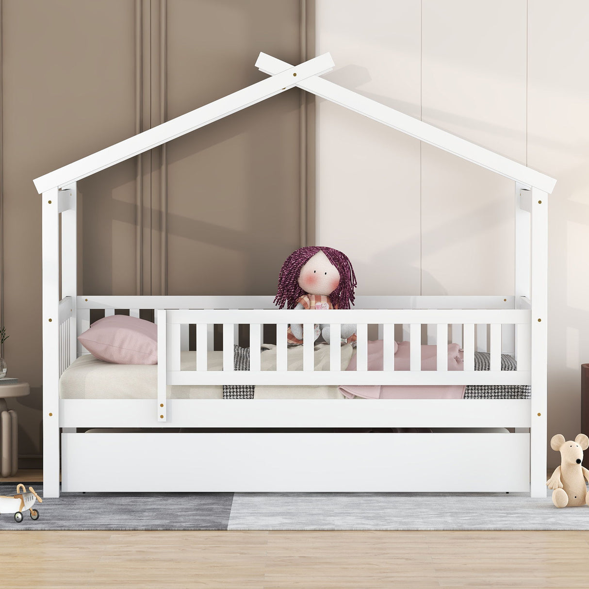 Creativity House Bed With Twin Size Trundle