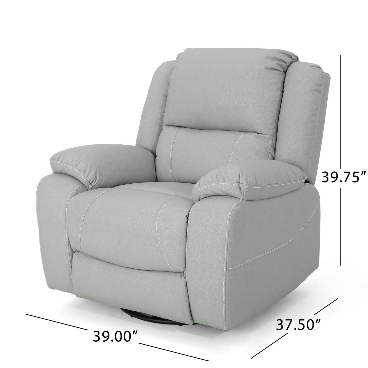 Stylish Wide Manual Swivel Standard Recliner