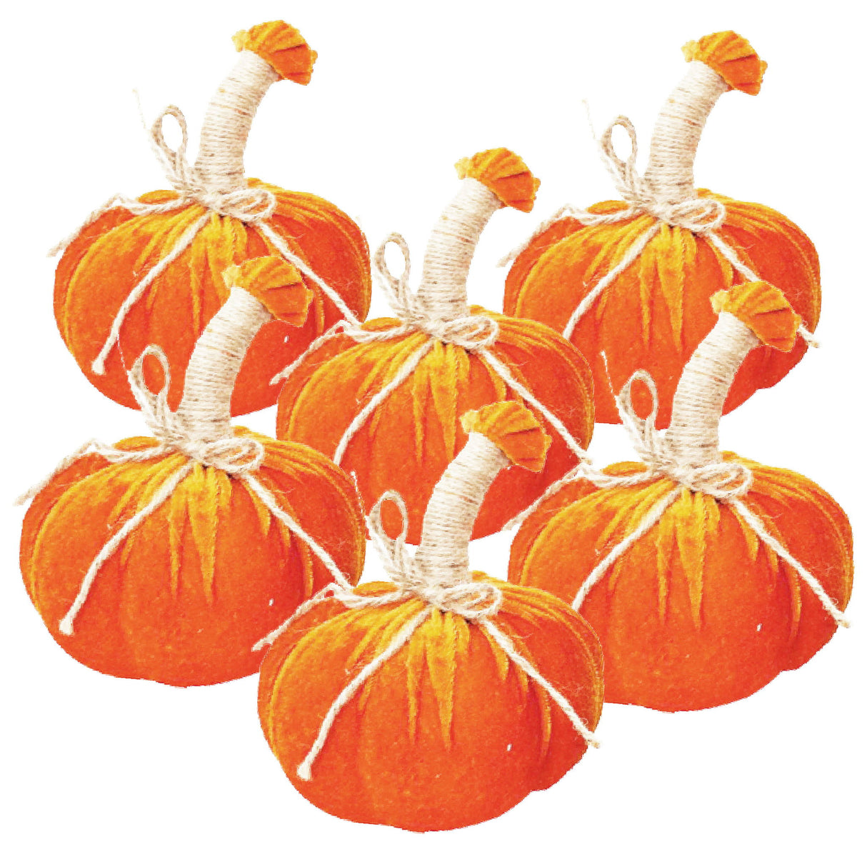 Pumpkin Ornament For Holiday Harvest Festival Fall Festival & Thanksgiving (Set of 6)