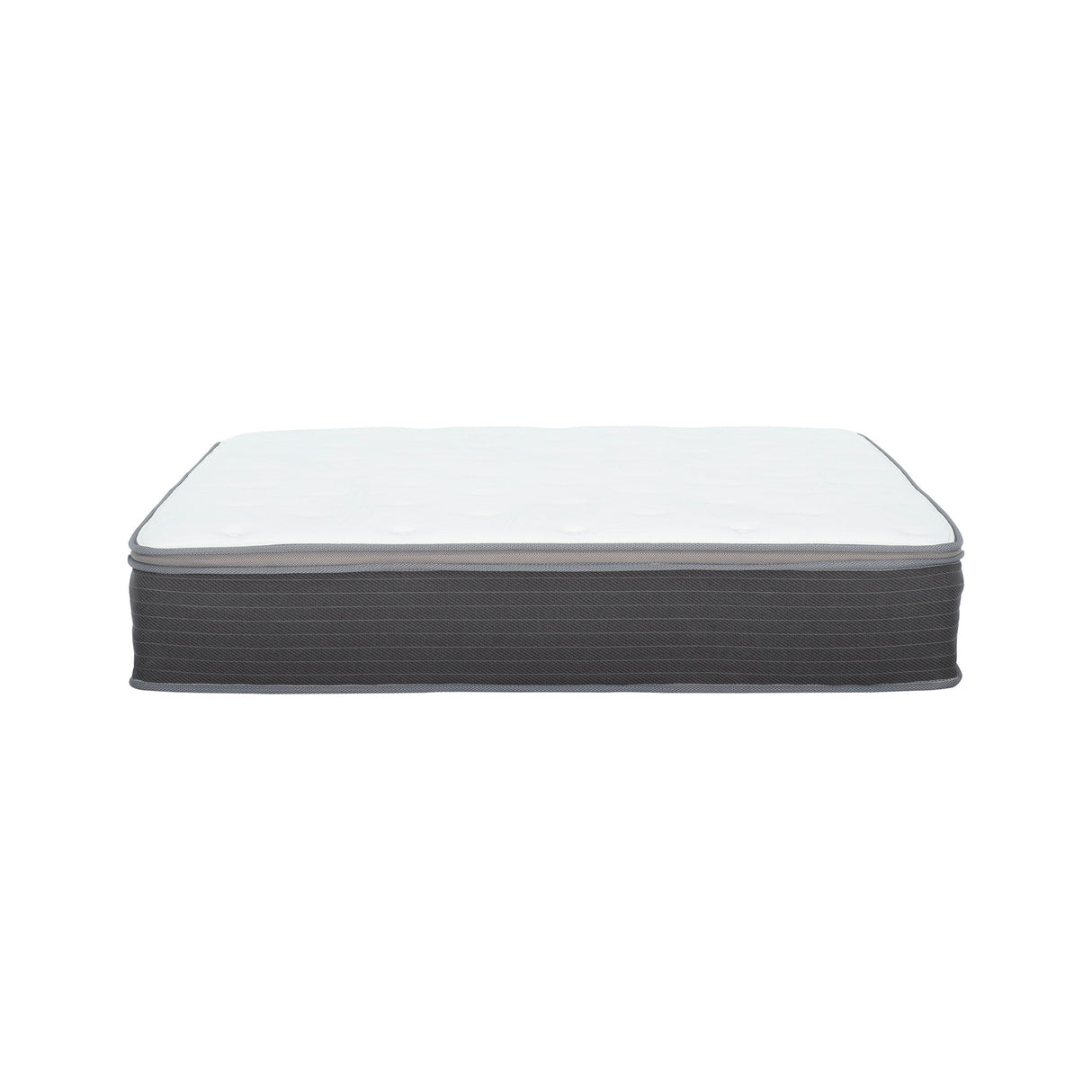 10" Full Size Hybrid Mattress In A Box, Gel Memory Foam Mattress Top With Pocket Coil Base - Gray / White