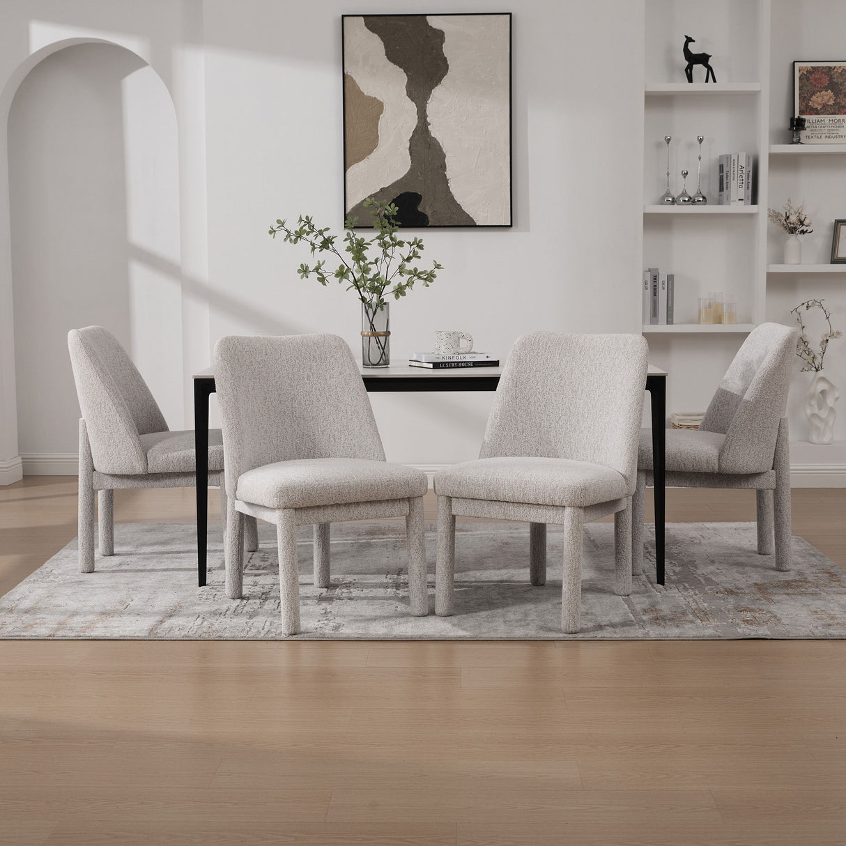 Wide Minimalist Dining Chair
