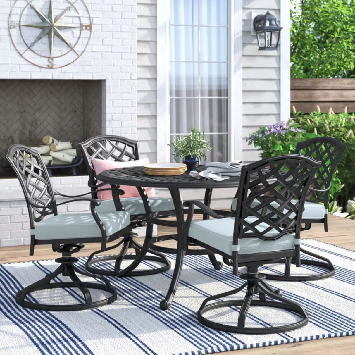 Aluminum Round Dining Set