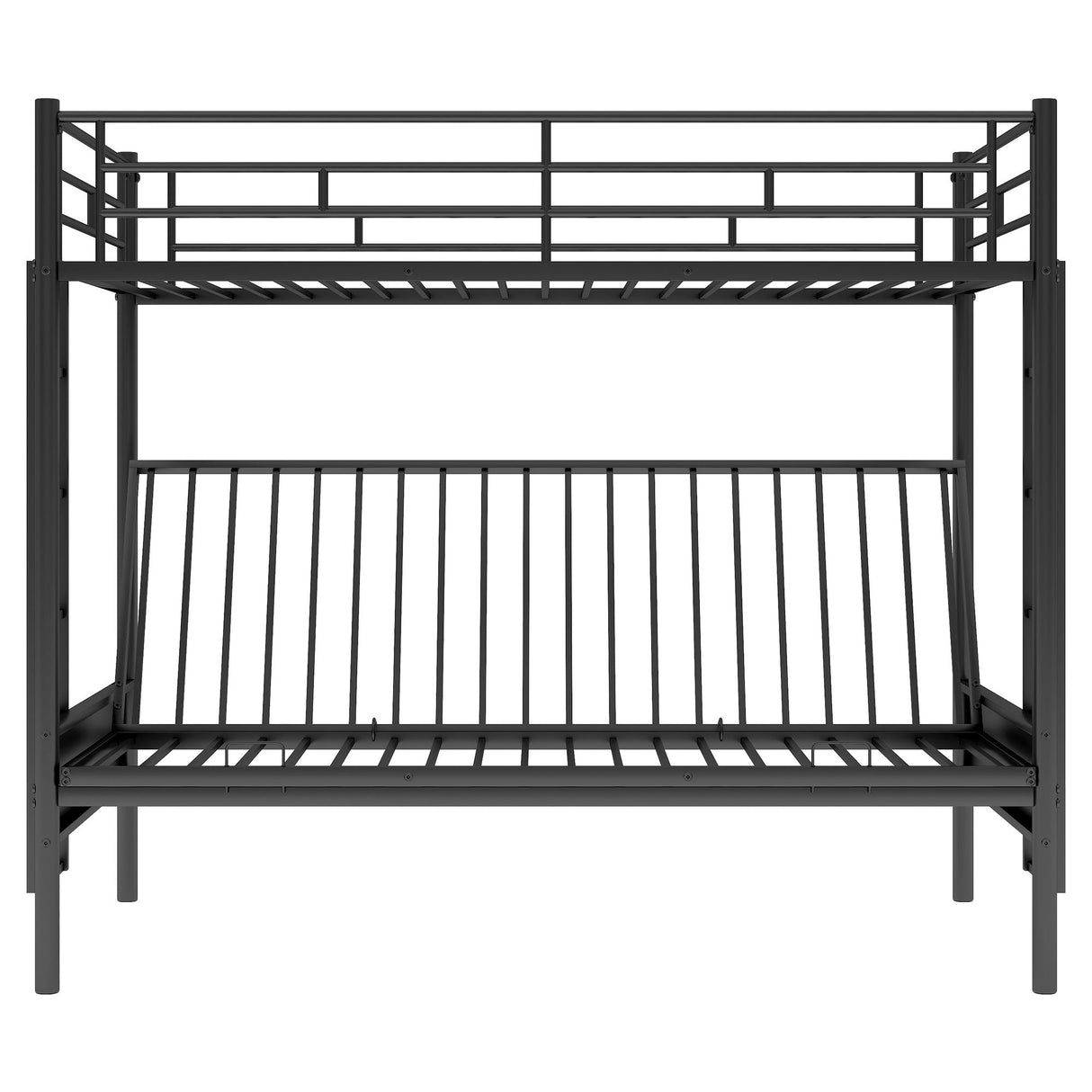 Twin Over Full Bunk Bed, Multi Function - Black