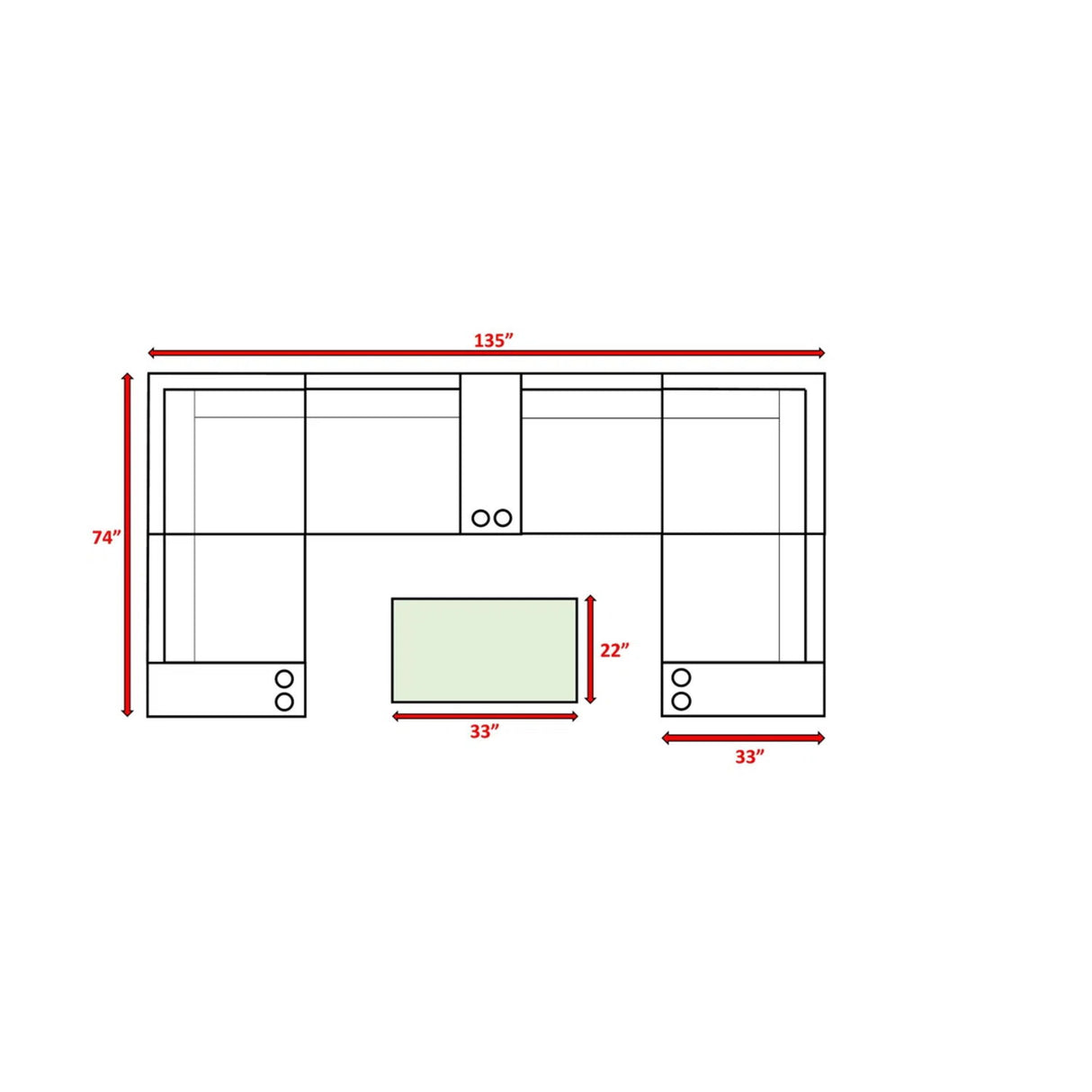 Outdoor Wicker Sectional With Weather Resistant Cushions And Table