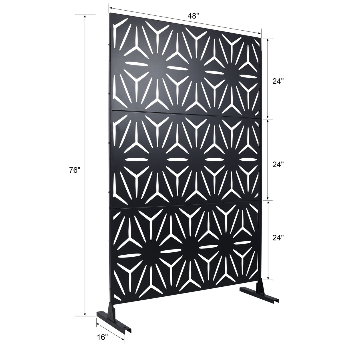 Outdoor & Indoor Metal Privacy Screen, Freestanding Decorative Panels