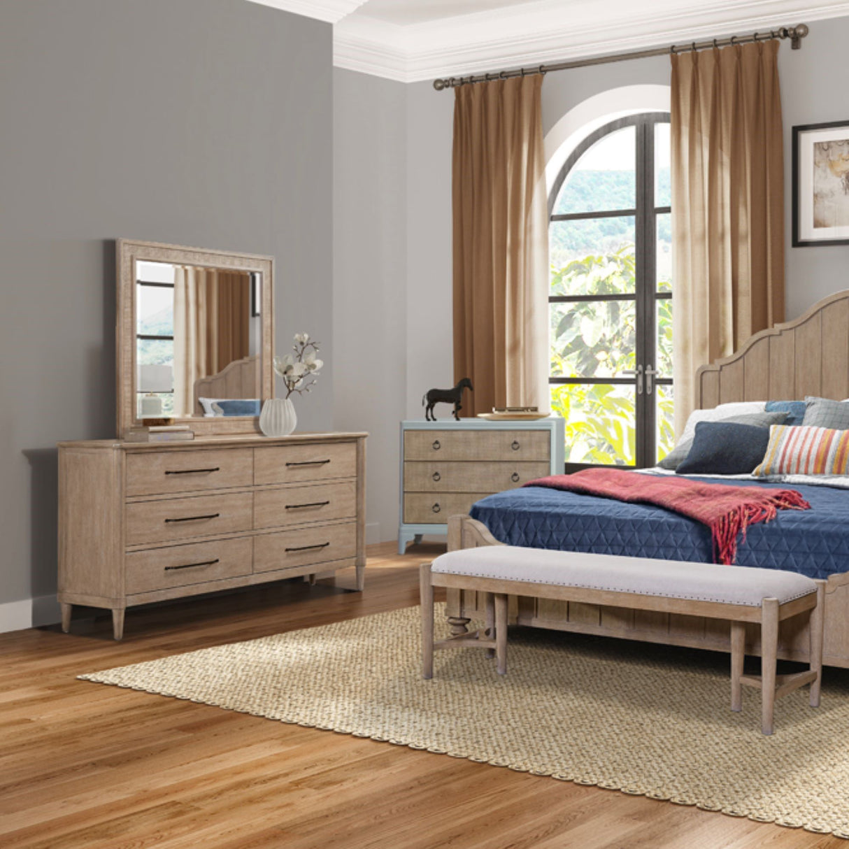 Casual 6 Drawer Dresser - Sand