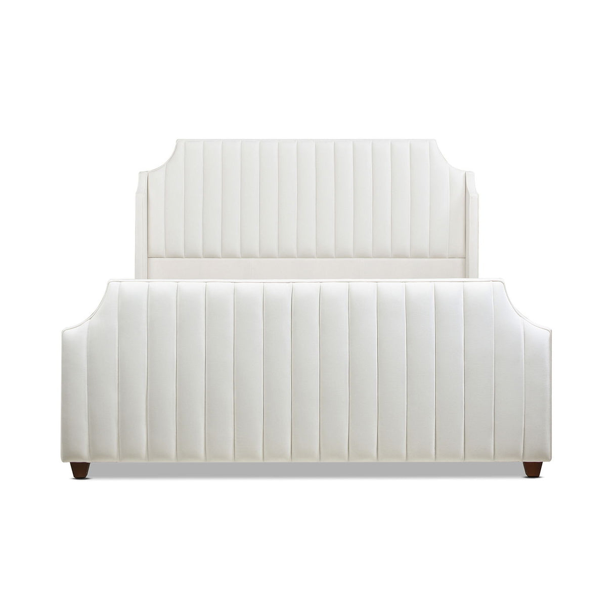 Addison - King Tufted Panel Bed Frame - Cloud White