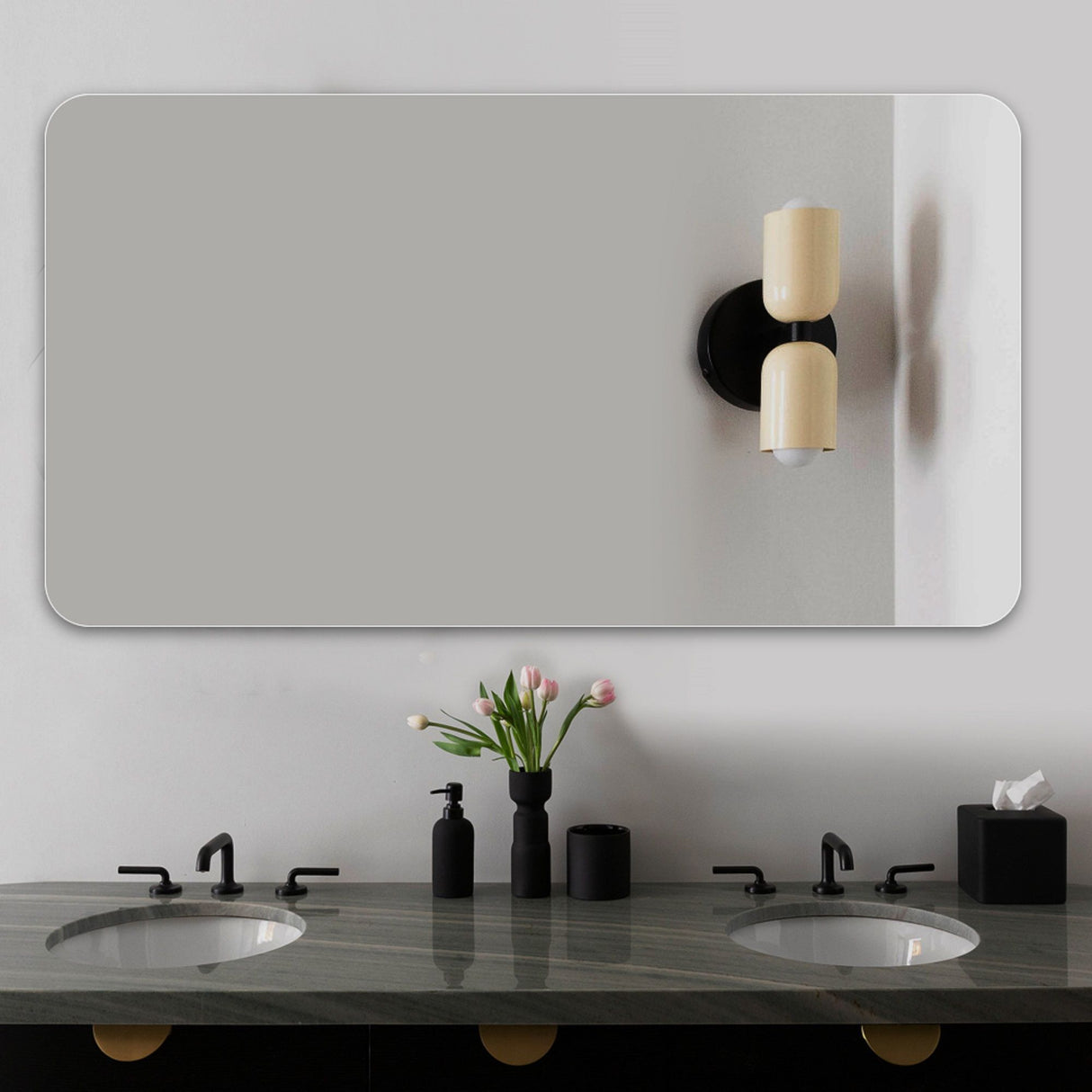 Bathroom Vanity Mirror, Wall-Mounted Mirror For Bathroom Anti-Fog, Waterproof