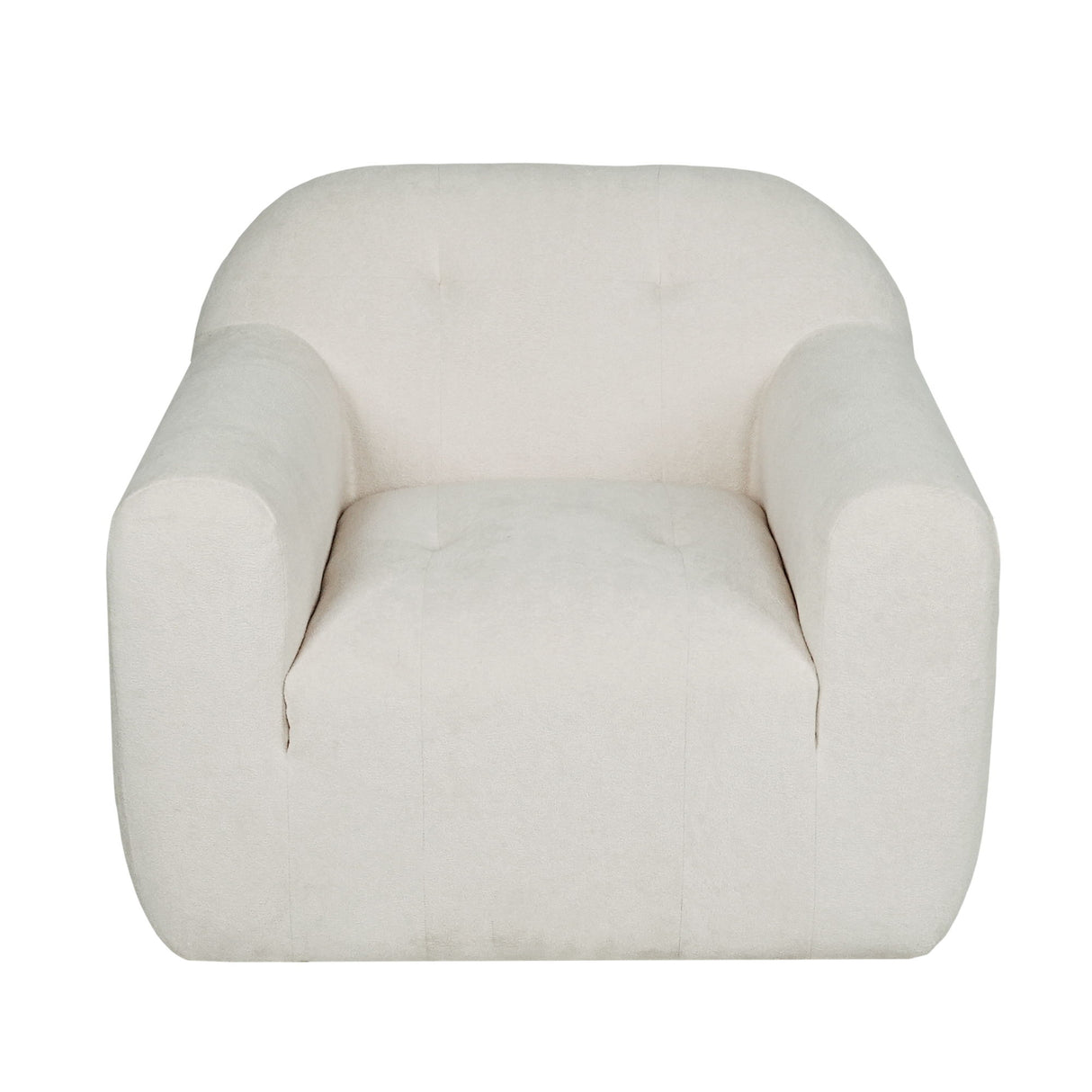 Harmonara - Boucle Upholstered Club Chair With Blind Tufting