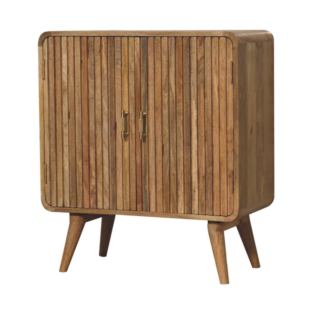 T Bar Ridged Cabinet - Brown