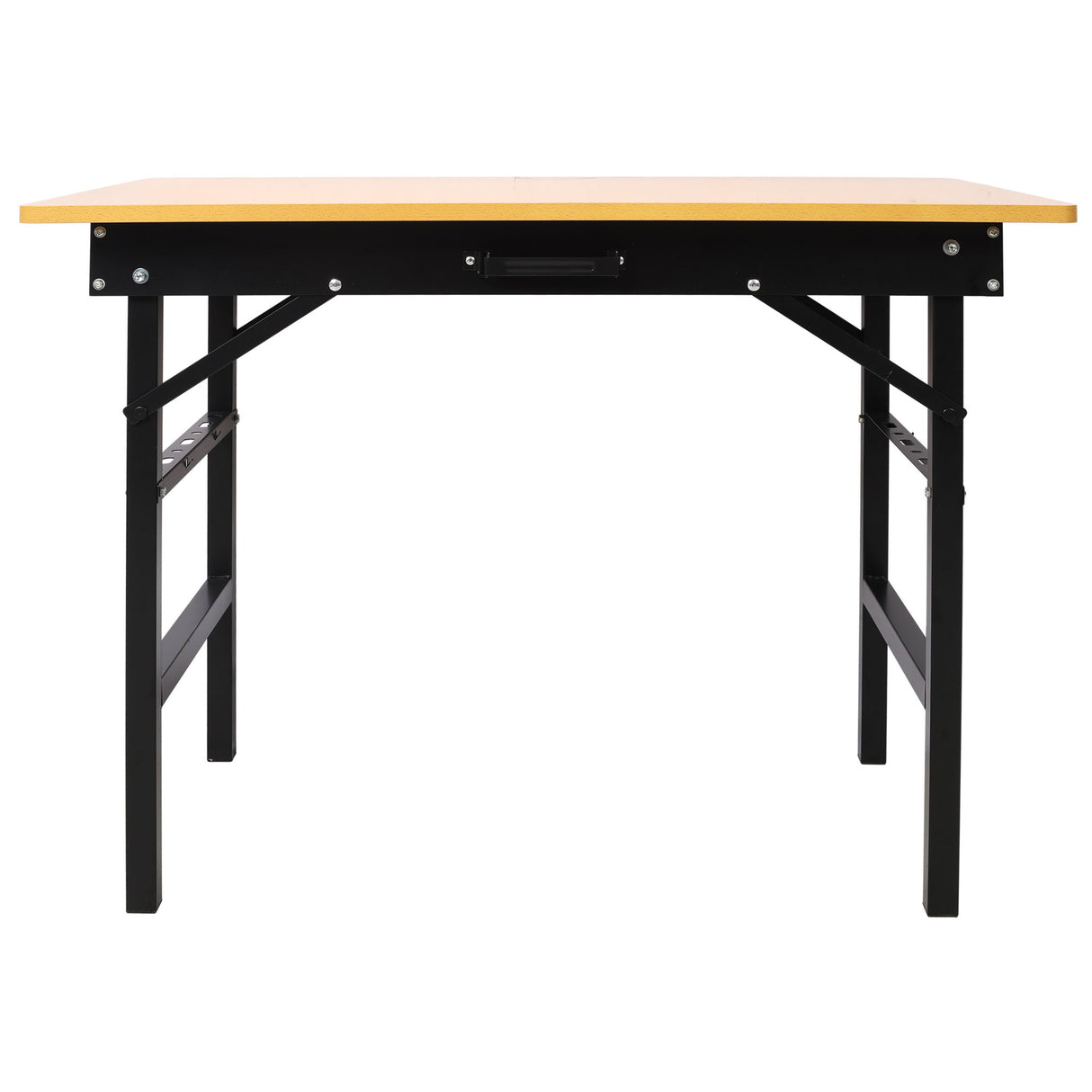 Portable Folding Work Table With Measuring Tape And Angle Finder Steel - Black