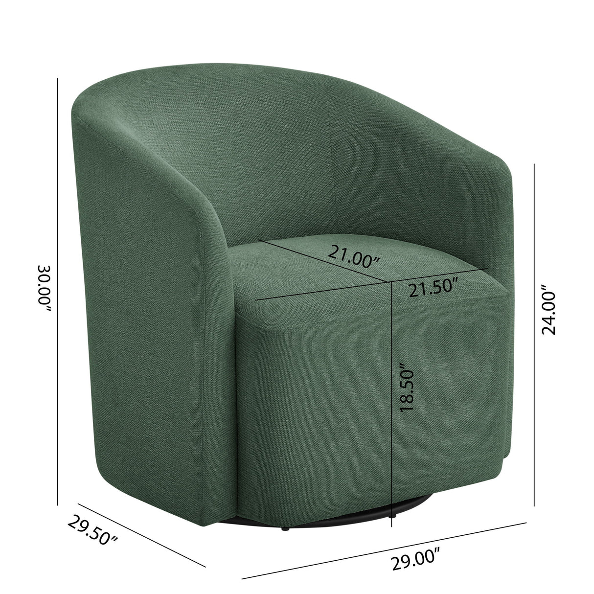 Ardena - Modern Swivel Barrel Chair