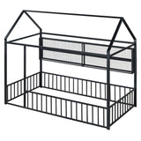 House Frame With Fence And Shelves