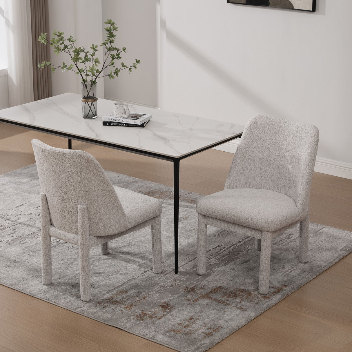 Wide Minimalist Dining Chair