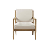 Tage - Upholstered Accent Armchair With Slatted Back Design - Ivory