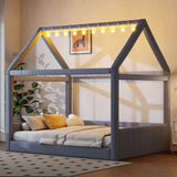 Upholstered House Style Daybed With LED Light Strips