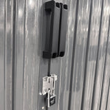 Outdoor Storage Shed, Metal Garden Shed Backyard Utility Tool House Building With 2 Doors And 4 Vents For Car, Truck, Bike, Garbage Can, Tool, Lawnmower