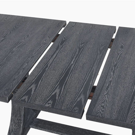 Devingo - Extendable Dining Table Rustic Style - Gray
