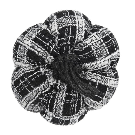 Light Plaid Pumpkin, For Holiday Halloween Decor - Black / White