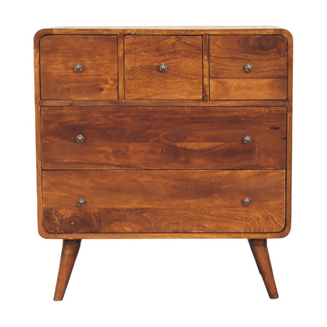 3 Over 2 Curved Chest - Brown