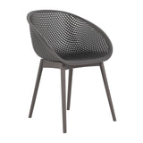 2 Piece Durable Single Chair With Mesh Hollow Out Design