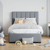 Upholstered Platform Bed With A Hydraulic Storage System