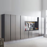 Nova Series - Wall Mounted Wood Utility Storage Garage Cabinet With Soft Closing Doors - Dark Gray