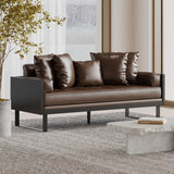 Contemporary Oversized Loveseat With Accent Pillow