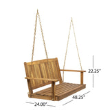 Tambora - Porch Swing Acacia Wood Slat Design