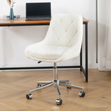 Adjustable And Space-Saving Chair With Golden Electroplated Legs