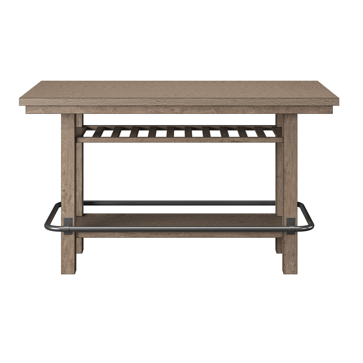 Bar Height Storage Table With Construction - Brown