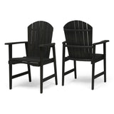 Outdoor Weather Resistant Acacia Wood Adirondack Dining Chairs (Set of 2)