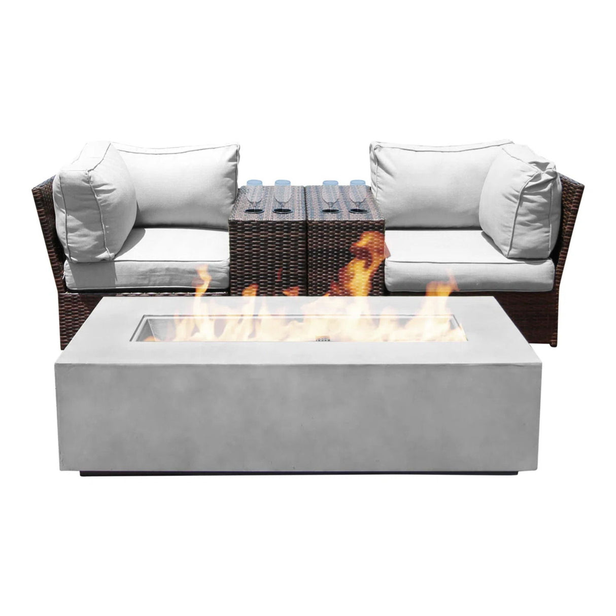 Outdoor Elegance Conversation Set With Fire Pit