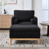 Oversized Swivel Barrel Accent Chair And Ottoman Set With Storage