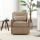 Comfy Accent Barrel Chair, 360 Degree Swivel
