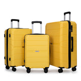 Hardshell Suitcase Spinner Wheels Lightweight Durable Suitcase With Tsa Lock, 3 Piece Set