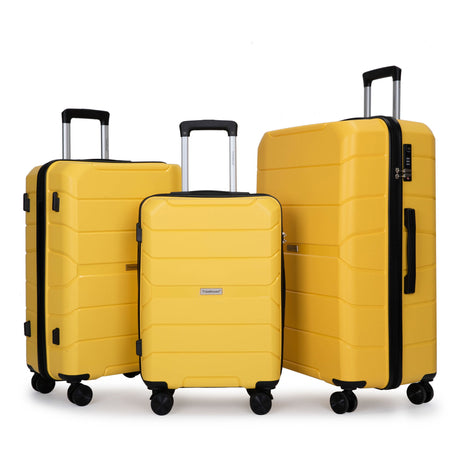 Hardshell Suitcase Spinner Wheels Lightweight Durable Suitcase With Tsa Lock, 3 Piece Set