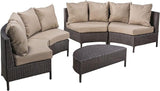 Pt Limon - 5 Pieces Sofa Set - Brown / Beige